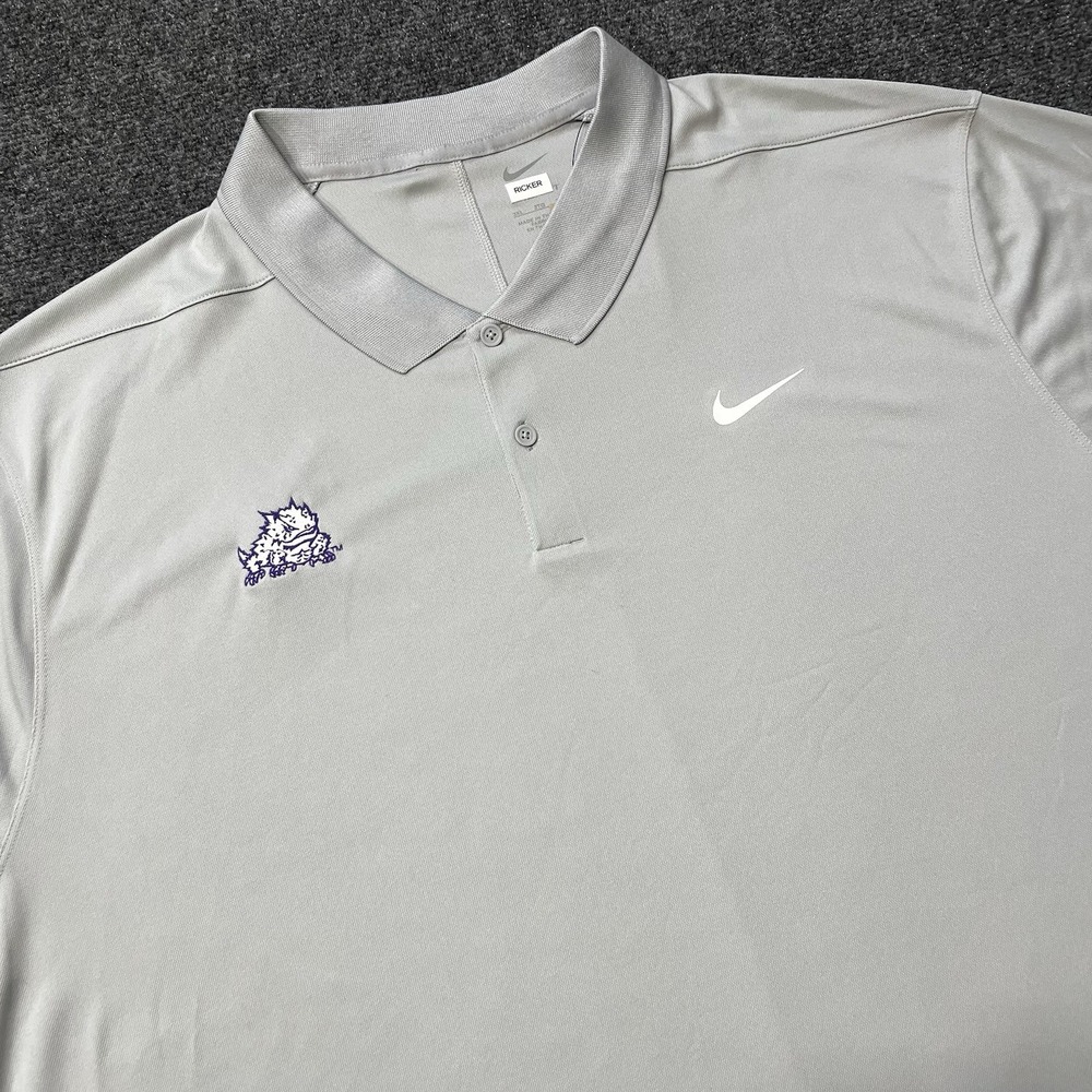 TCU Horned Frogs Team Issued Coaches Polo Mens 3XL Dri-FIT Coach Ricker Big 12